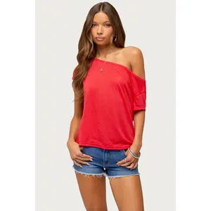 Amora Off Shoulder Sheer Top