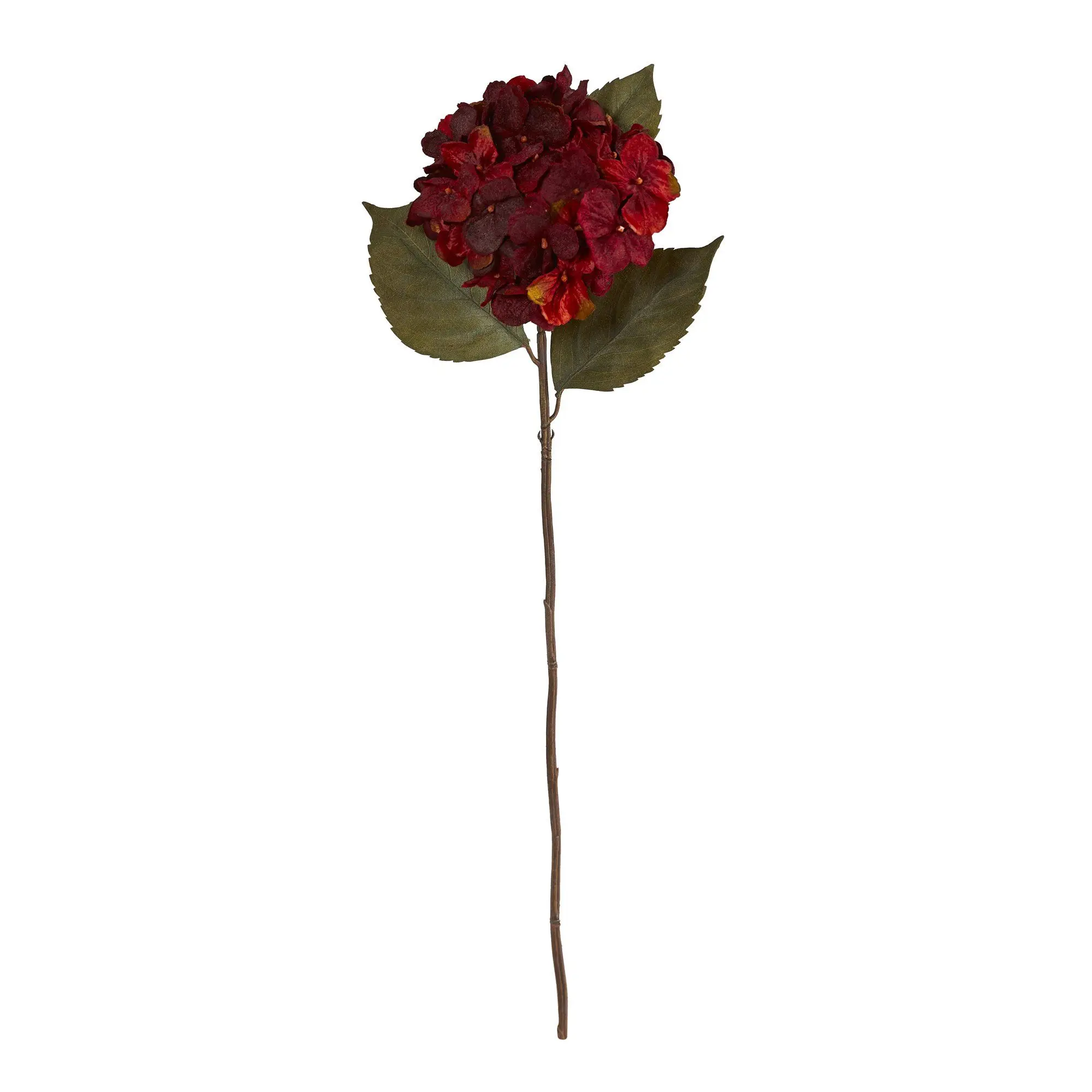 6-Piece Silky Hydrangea Eternal Flowers Bouquet (Set of 6), 32 in Fall Tones Simulated Silk Florals for Home Bedroom Decor, Individually Displayed