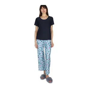 Memoi Women's Playful Penguins Tee & Printed Pant Pajama Set