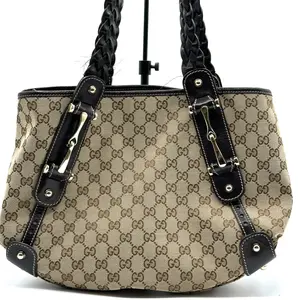 Pre-owned GUCCI Canvas Shoulder Bags Monogram Medium Pelham Shoulder Bag Dark Brown