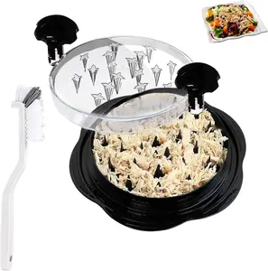 Chicken Shredder, 2025 Pro chick Shredder Tool Twist Large, Visible Meat Shredder Machine with Widened Anti Slip Mat Fix, Suitable for Tocas, Buffalo Chicken Dip, Dishwasher Washable