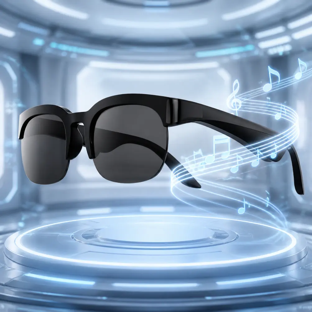 Unisex Smart Glasses - Bluetooth Audio Sunglasses with Built-in Microphone, Speakers, UV Protection, Wireless Audio for Sports, Outdoor Use, Music Listening and Voice Calls, Voice Call