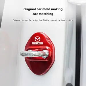 4Pcs Titanium Alloy Car Door Lock Protective Cover Rust-proof For Mazda 3 6 2 5 CX5 CX3 Atenza MX5 CX7 Axela CX30 CX90 CX60 CX50 MX30 CX9 RX8 CX8