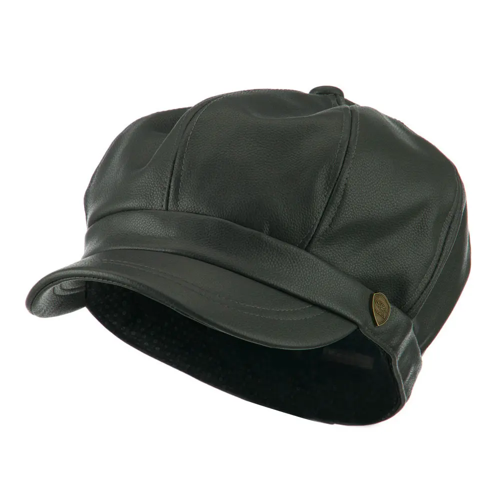 Faux Leather Spitfire Hat