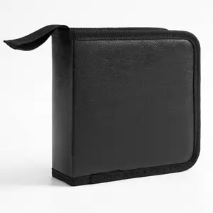 PU CD Case, 40 Capacity CD/DVD Case Holders Wallet PU DVD Disc Cases Storage Binder for Car Home Office Travel