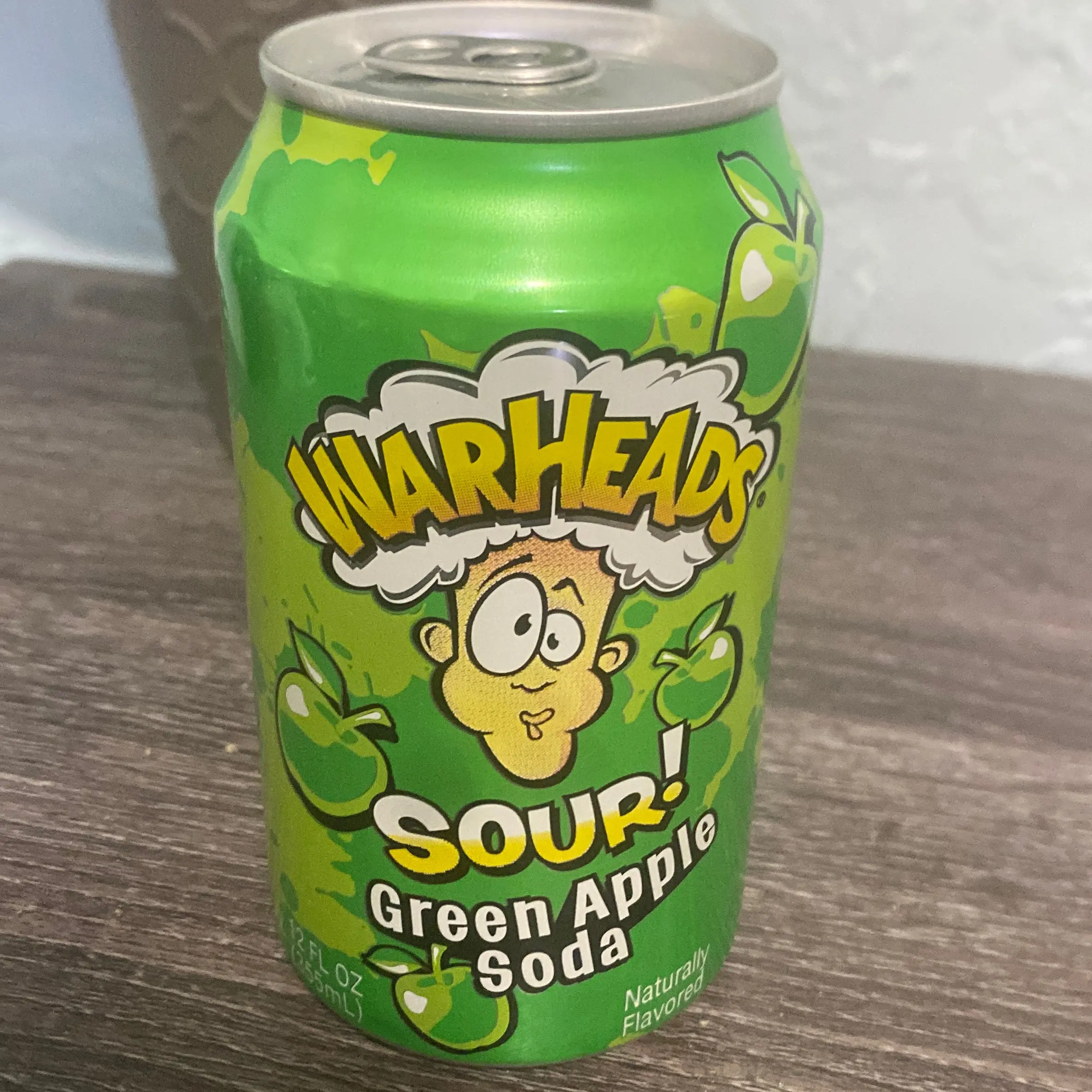 SOUR GREEN APPLE (WH) 12oz soda can
