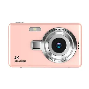 4K Ultra HD CCD Digital Camera Student Beginner Mini Compact Camera Video Recording Camera, Card, High-Res Video