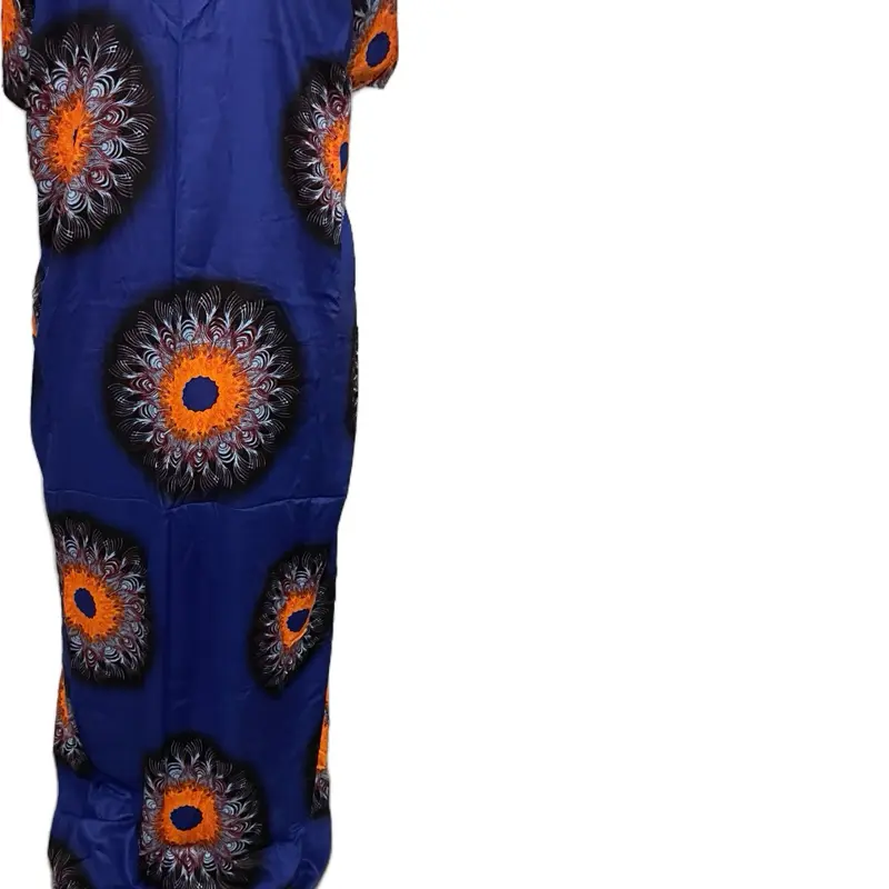 Baati dres with black white orange and blue design