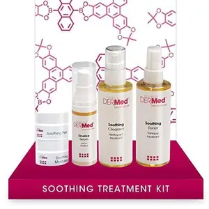 DERMed Skincare Soothing Skin Repair Treatment Kit for Sensitive Skin, 4-Step Calming & Hydrating System, Travel Size Multi-Pack