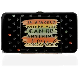 Texture Women's Hinge Wallet - Faux Leather Hard Clutch Purse, RFID Blocking Card Holder and Organizer