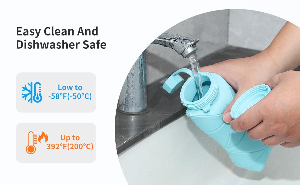 21oz Collapsible Silicone Water Bottle, Leakproof Foldable Travel Water Bottle, Portable Reusable Squeeze Water Bottle for Gym, Hiking, Running, Outdoor Sports