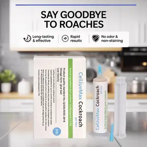 Indoor Cockroach Exterminator, Insect Repellent, 1 tubes x 30g, 1 plungers and 2 tips, German Cockroach Pest Control, Can be used indoors and outdoors, Cockroach Killing Gel for American Cockroaches, German Cockroaches and other major cockroach species