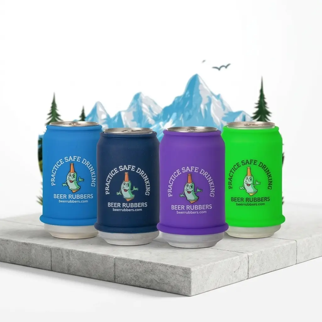Durable Insulated Beer Can Sleeve - Reusable Single Drink Can Cover with Playful Message Print, Non-Slip Grip, Condensation Protection, Beer Rubbers Logo for Fishing, Outdoor Activities Beverage Drinkware