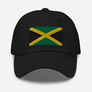Jamaica Hat, Jamaican Flag Embroidered Adjustable Relaxed Fit Dad Hat Baseball Cap, Jamaican Gifts