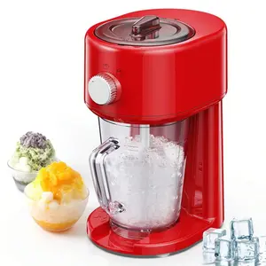 Shaved Ice Machine With Adjustable Ice Texture, Electric Snow Cone Maker With Large Storage, Portable Ice Crusher For Frozen Treats