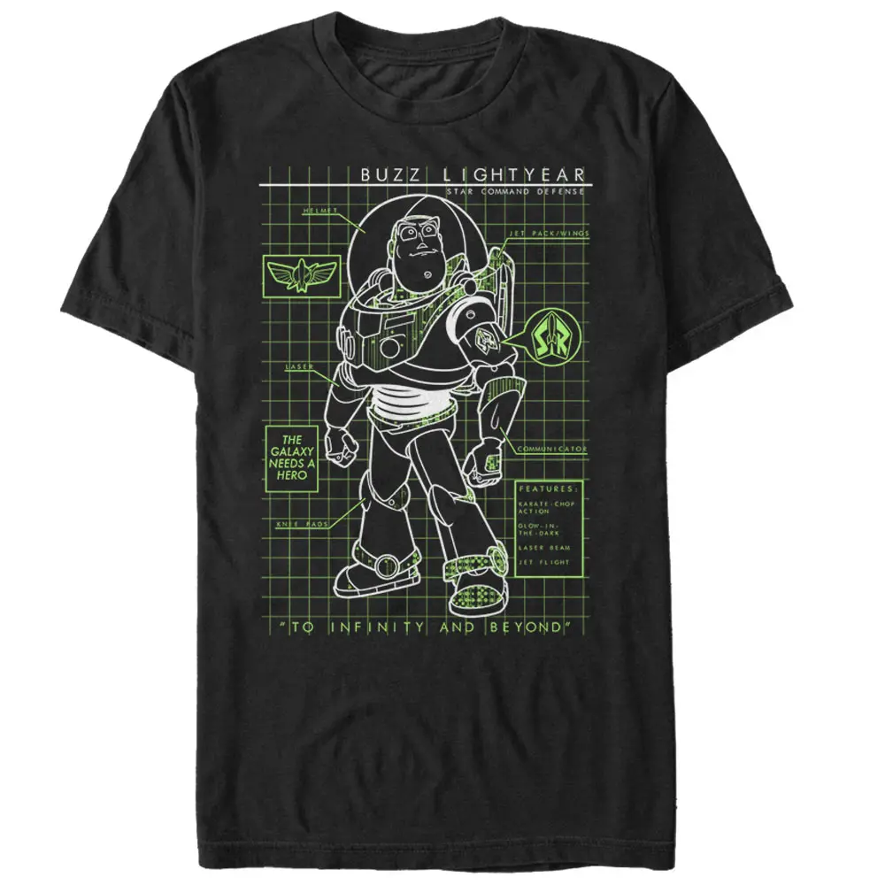 Men's Toy Story Buzz Lightyear Diagram T-Shirt