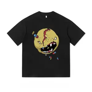 Cyberpunk Tshirt Game Merchandise - Summer-Essential V Short Sleeve T-Shirt Made Of Pure Cotton For Men With A Loose Fit Menswear Top clothes men Streetwear Casual Tropical Crewneck Shortsleeve Operator Black