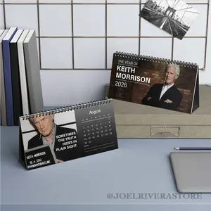 True Crime Keith Morrison 2026 Wall Calendar, Desktop Calendar 2026, Keith Morrison Best Lines Graphic Calendar, Home Decorating Fan Gift New Year Room Decor, Office Decor, New Year Unique Gift, Unique Holiday Gift