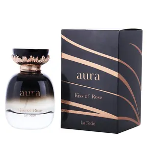 Khadlaj La Fede Aura Kiss of Rose for Women Eau de Parfum spray, 3.4 Ounce