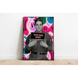 Elvis Poster, Elvis Print, Elvis Presley poster, Trendy wall art, Funky Wall Art