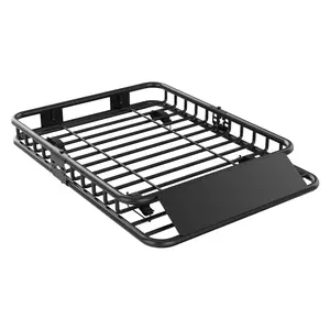 Garvee Universal Roof Rack Cargo Basket 46x36x5 with 5.5-Inch Side Rails for Secure Gear Storage, Durable Scratch-Resistant Coating, Ideal for Camping, Tailgating, Road Trips, and Outdoor Adventures