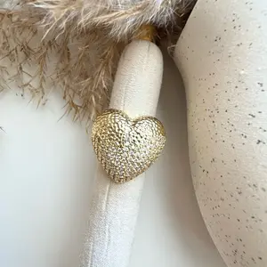 Gold Chunky Heart Ring
