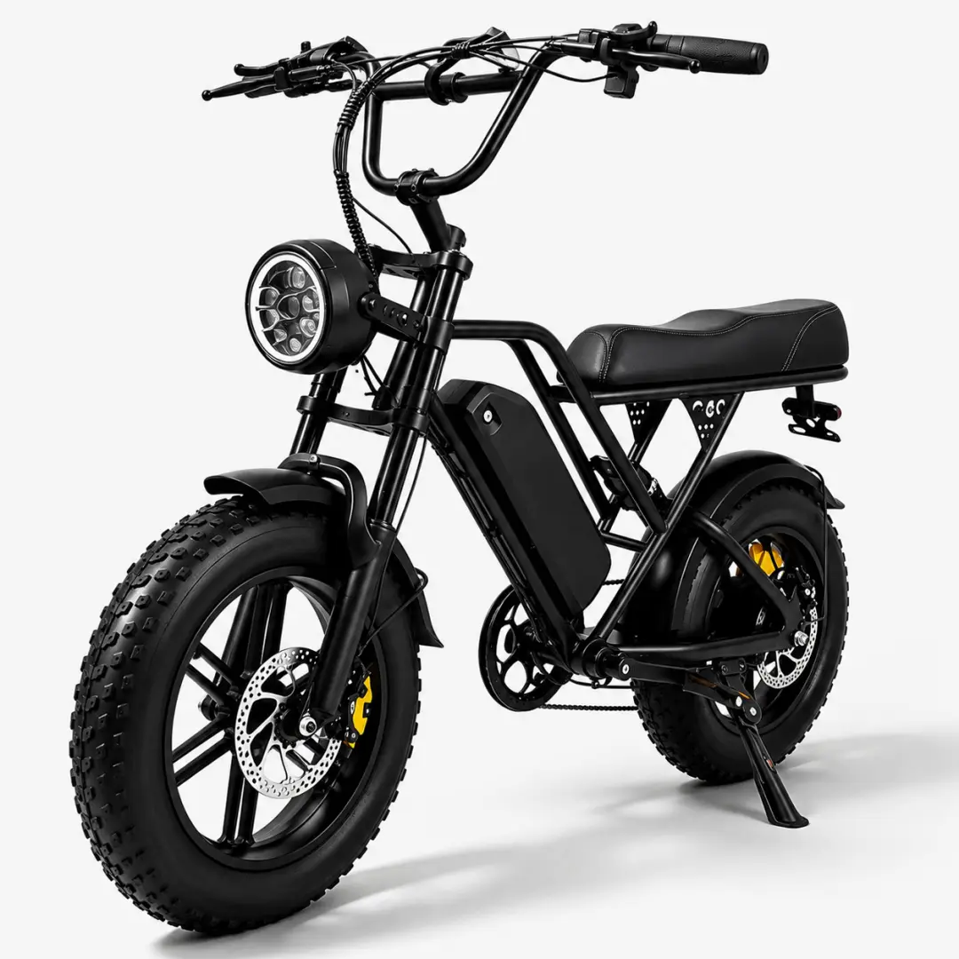 16-Inch Fat Tire Mini Mountain Electric Bike for Teens & Adults - 1000W Peak Motor, 15Ah Removable Battery, 20MPH Top Speed, 40 mi Range, Dual Suspension, 65Nm High Torque Compact E-Bike