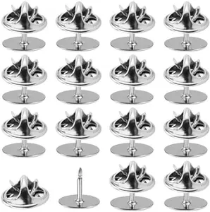 50 Pairs Pin Backs Replacement，Silver Butterfly Tie Tacks, Perfect Blank Pin Keepers for Craft Making Jewelry Making