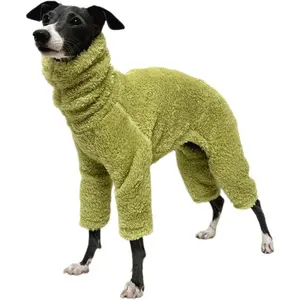 Dog Winter Coat Soft Fleece Pullover Full Body Warm Whippet Pajamas Pjs Jumpsuit Cold Weather Pet Jacket Turtleneck Onesie Sweater for Italian Greyhound
