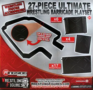 27-Piece Ultimate Wrestling Barricade Playset - Ringside Exclusive Ringside Collectibles Wrestling Action Figure Accessories