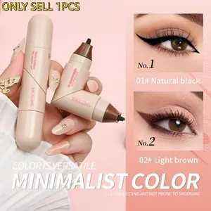 Rotating Winged Eyeliner Stamp Pen, Dual-Head Design for Precise Cat Eye & Winged Liner, Waterproof Smudge-Proof Formula, Quick-Drying Makeup for Busy Days and Special Occasions, Matte Liquid Eyeliner, Eye Makeup Product