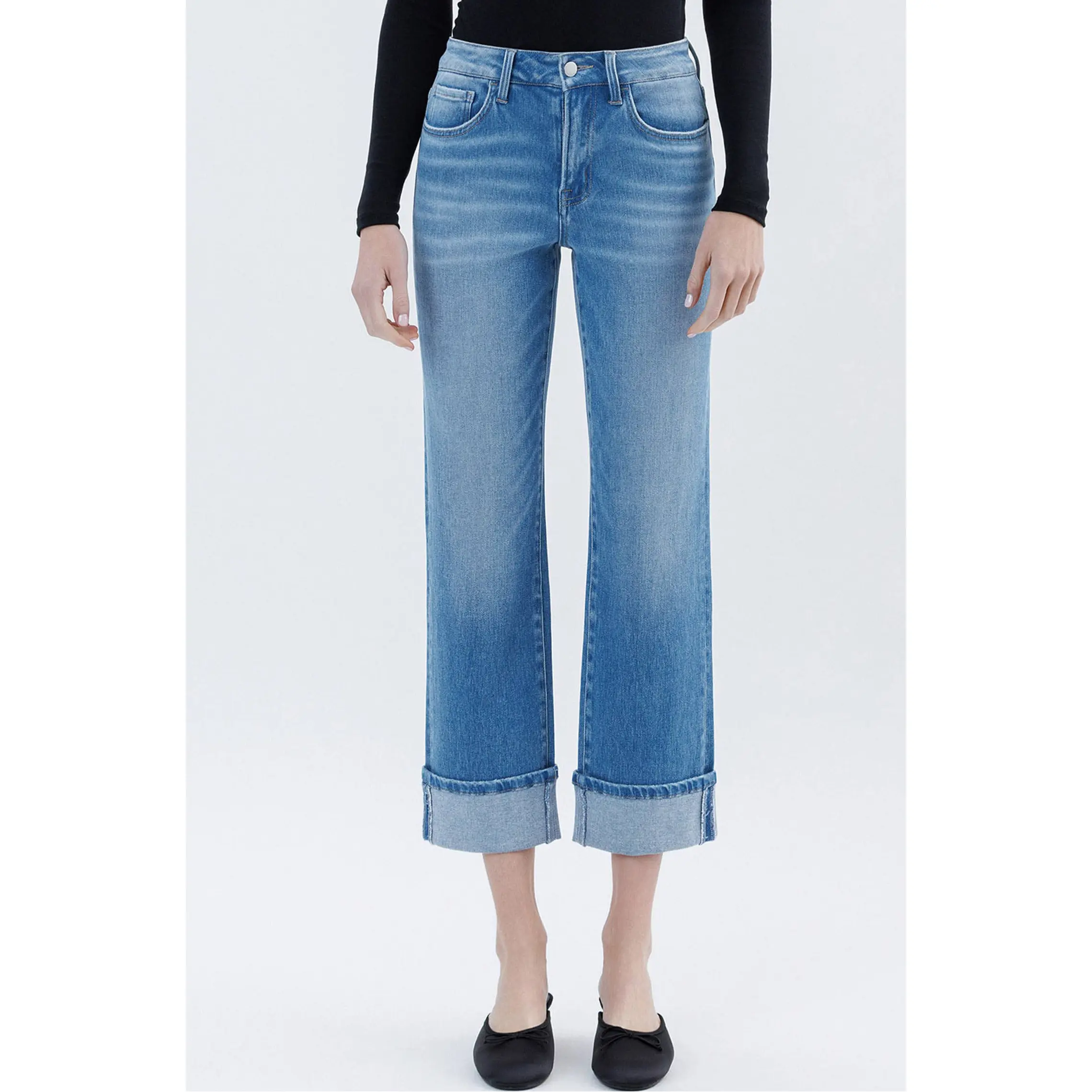 Flying Monkey:  “Instinctively” High Rise, Cuffed, Cropped, Straight Jeans
