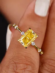 1 PC Elegant Cubic Zirconia Ring For Women For Valentine's Day Gift Wedding Anniversary Party Jewelry Wedding Engagement Ring