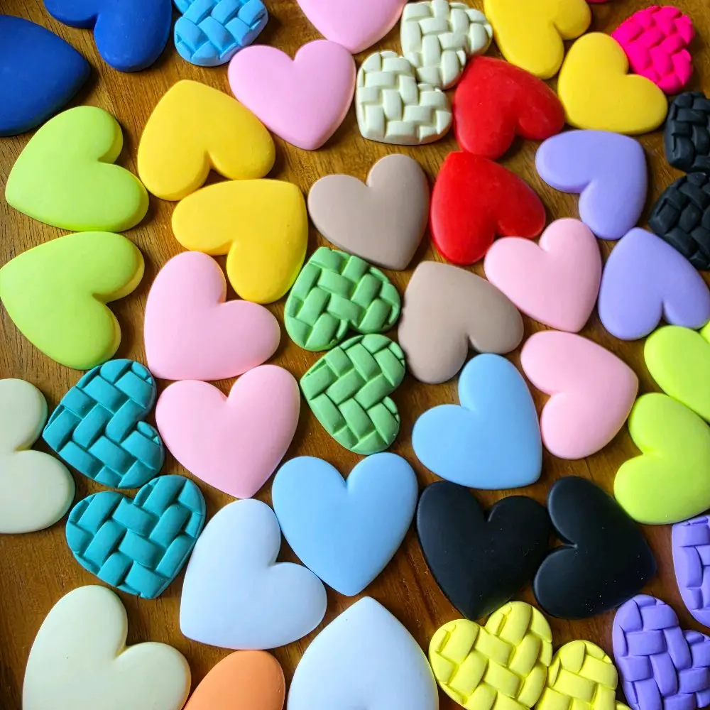 25 Pair Matte Heart Bundle - Smoothe and Brick style included