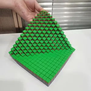 Large 3D Printed Pixel Block Stress Relief Module, Anxiety Reliever, Office Sensory Stimulation, Travel Essential for Airplane Train Car