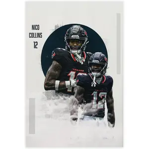 Nico Collins Rugby Star Poster 1 Canvas Poster Wall Art Decor Print Picture Paintings for Living Room Bedroom Decoration Gift Ornaments