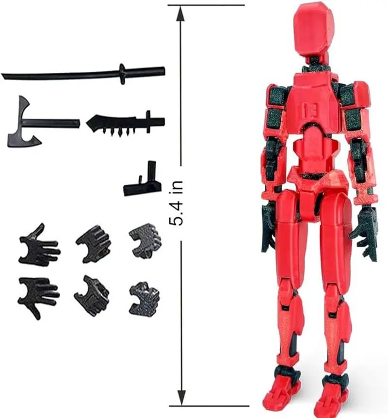 5pc DIY Assembly Completed dummy titan T 13 Action FigureMulti-Jointed Movable,Lucky Action Figures,Multi-Articular Action Figures,Desktop Decorations,CreativeGifts Craft Figurine Toyset