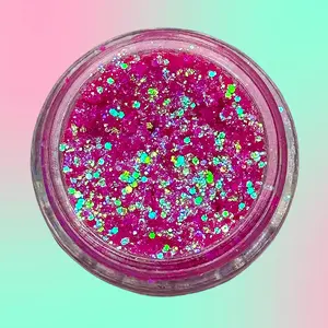 Flirtatious Glitter Gel - Slayfire Cosmetics Iridescent UV Pink Cosmetic Glitter