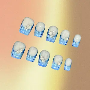 Bling by Allie CORAL TIDE - 100% Handmade Press-On Nails | Resusable, Salon Quality, Long Lasting