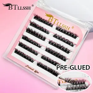 6 Pairs High-Quality Self-Adhesive False Eyelashes, Synthetic Lashes, C Curl Doll Style, Natural Look, 12mm Short Dramatic Lashes, Gift Box Packaging, Makeup