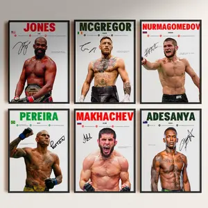 UFC Legends Poster, MMA Fighter Wall Art