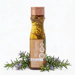 Milagros Herbal Shampoo, 450g Haircare Product with Ginseng-Rosemary Blend for Cleansing