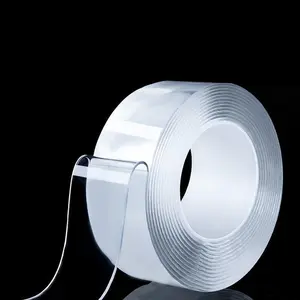 Double Sided Tape Heavy Duty(9.85FT), Nano Double Sided Adhesive Tape, Clear Mounting Tape Picture Hanging Adhesive Strips.