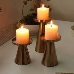 Conical Candle Holders Candle Stand Set of 3, Christmas & Halloween Table Decorations, Candlelight Dinner Centerpiece, Wedding Party Decoration, Interior Decoration Accessories (no Candles)