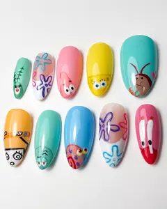 Underwater Kawaii Nails | Colorful Cartoon Press On Set for Beaches, Summer, Holiday, Vacation, Birthday