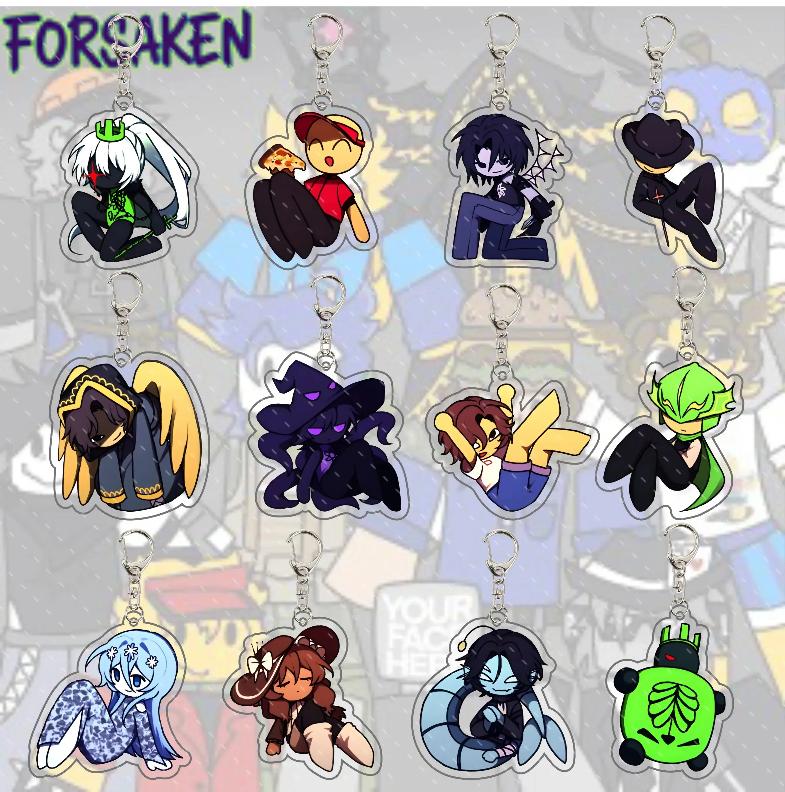 ROBLOX Keychains - Azure, Two Time, Noob, Elliot, C00lkidd