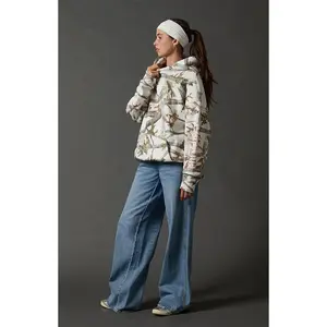 PacSun Women's Bella Micro Crop Sweatshirt - Casual Pullover Cropped Boxy Fitted Long Sleeve Shirt