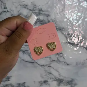 Butterfly heart studs