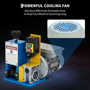 Automatic Electric Wire Stripper Machine – 370W Power, Transparent Panel, Manual Hand Crank Option – Efficient Copper Cable Recycling Tool