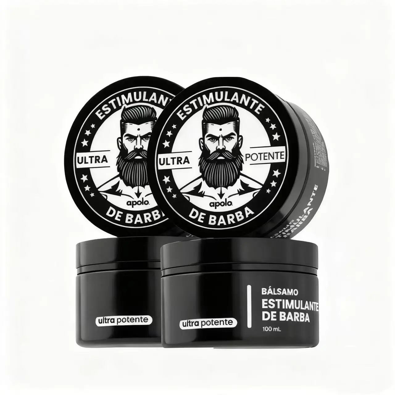 Apolo Ultra-Potent Beard Stimulating Balm 100ML - Nourish & Moisturize Beard, Promote Fuller & Thicker Looking Beard, Natural Daily Beard Care Balm
